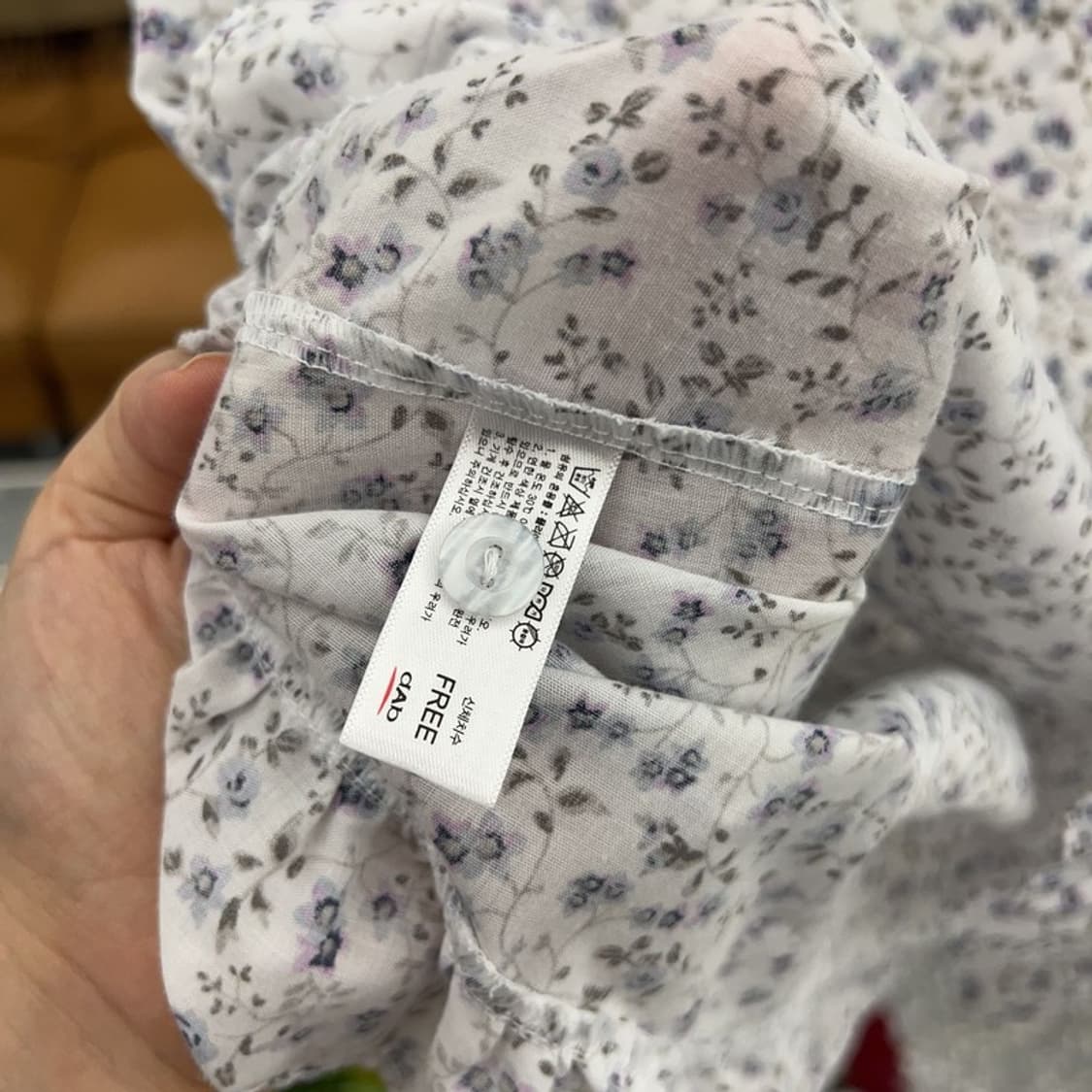 빈티지 잔꽃 모리걸 반팔 블라우스 반팔티 95 C04290  상품이미지3