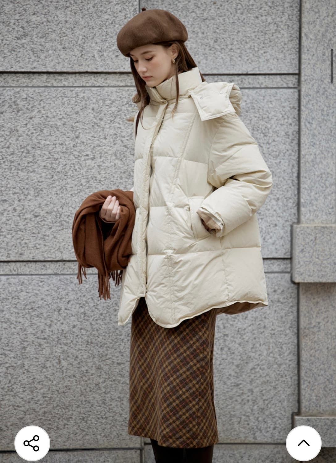 르니나 울 체크 스커트 상품이미지7