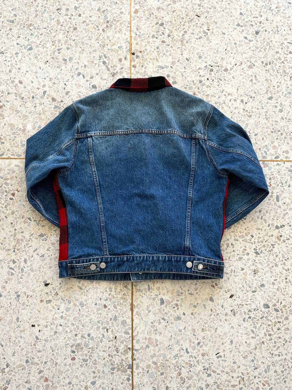 Dries Van Noten 2017 리워크 플란넬 데님 자켓 상품이미지9