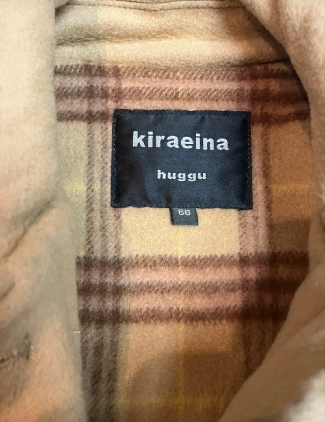 🎀빈티지 모리걸 핑크브라운체크 안감 베이지 떡볶이코트🎀 상품이미지3