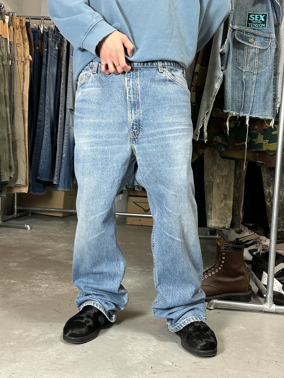 90's USA Made 빈티지 리바이스 517 오렌지탭 부츠컷 상품이미지1