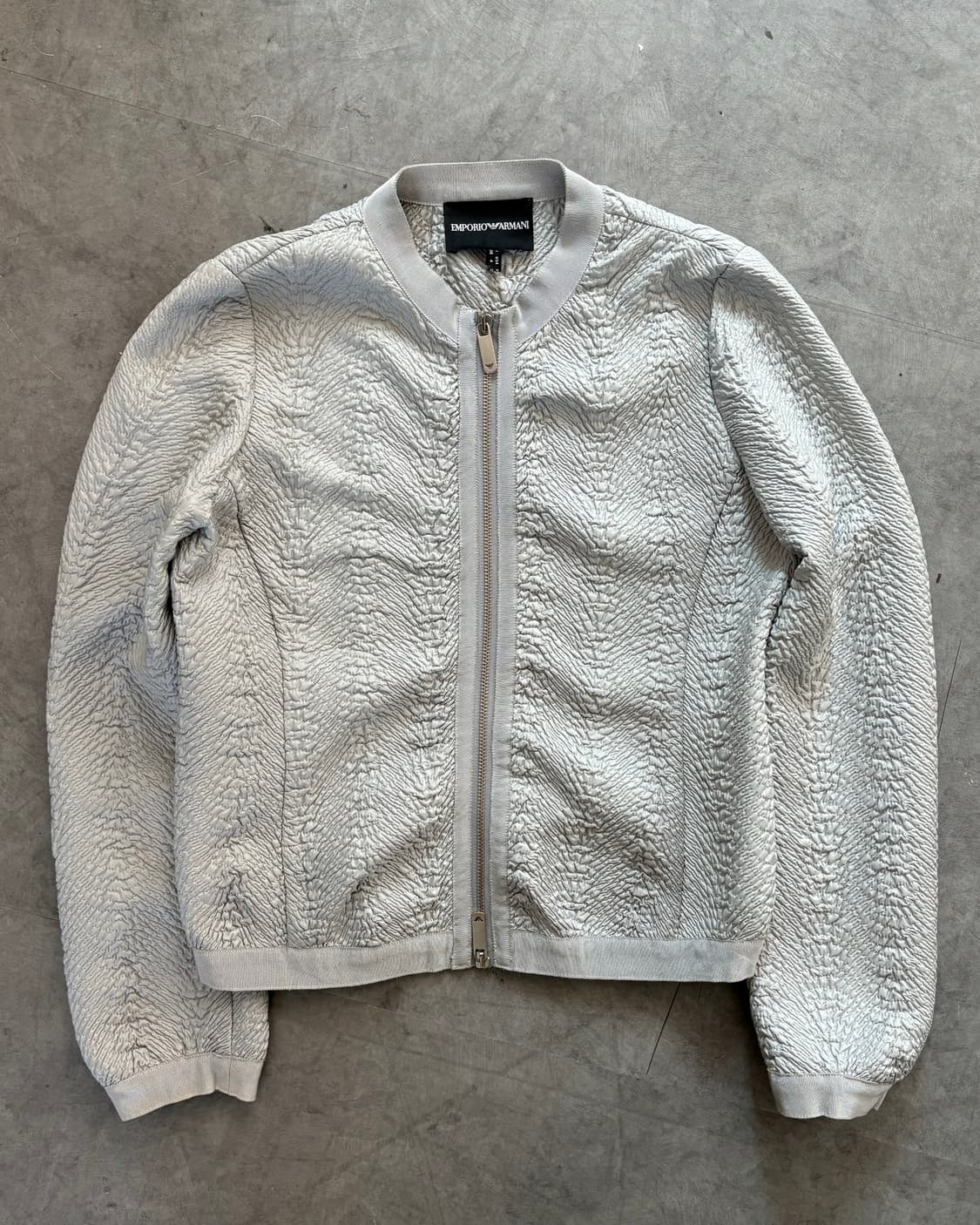 Armani 아르마니 실버 컬러 투웨이 지퍼 자켓 상품이미지1