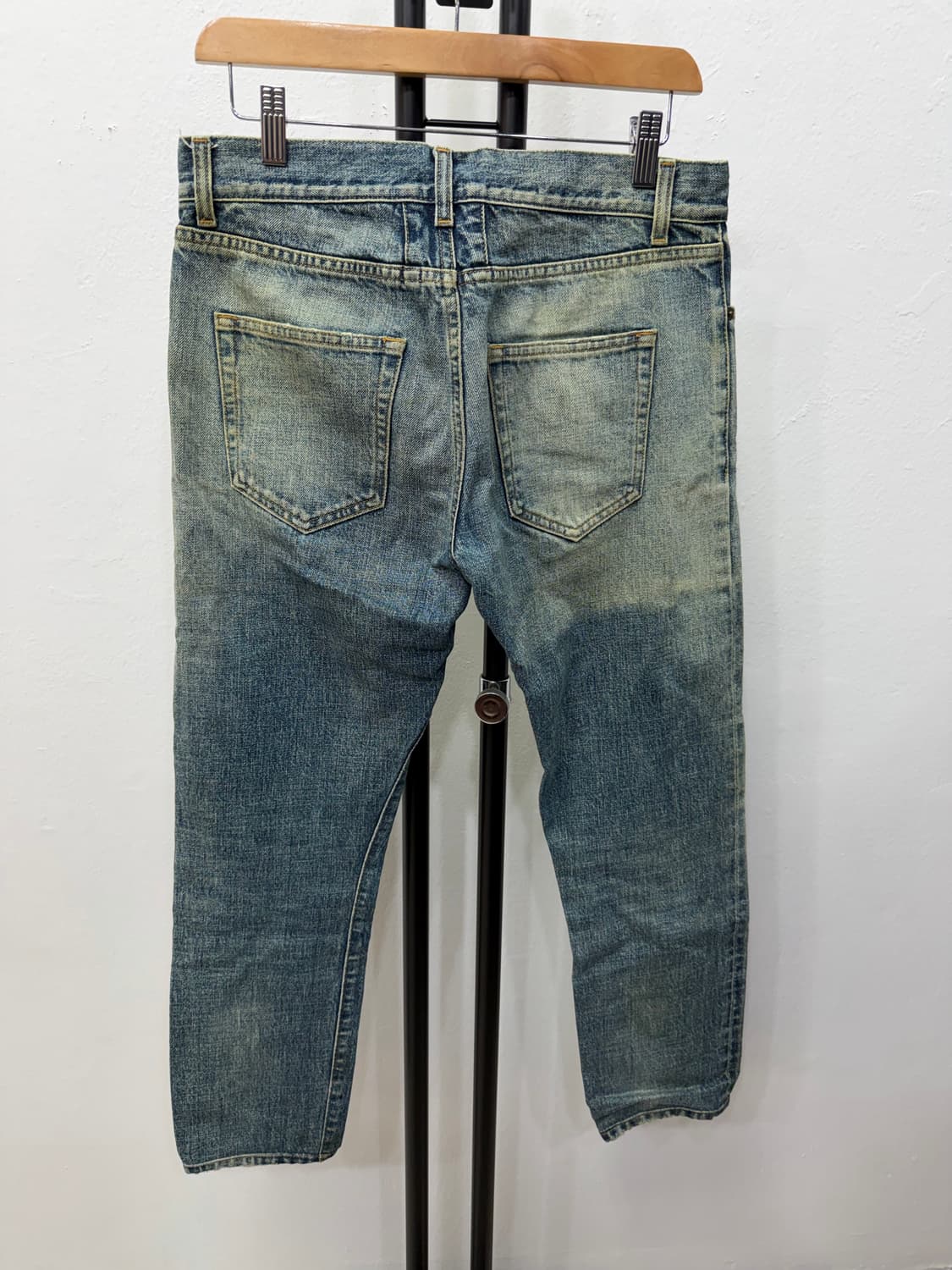 정품) 생로랑 남성 데미지 워싱 데님 청바지 30 상품이미지4