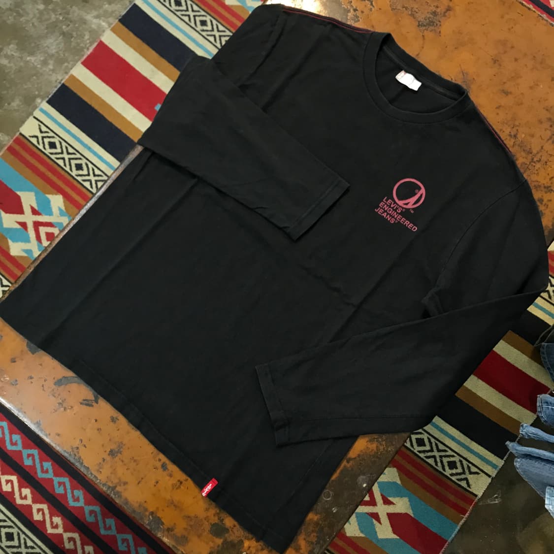 리바이스 엔지니어드 진 블랙 프린팅 롱 슬리브 남성 105 사이즈  상품이미지2