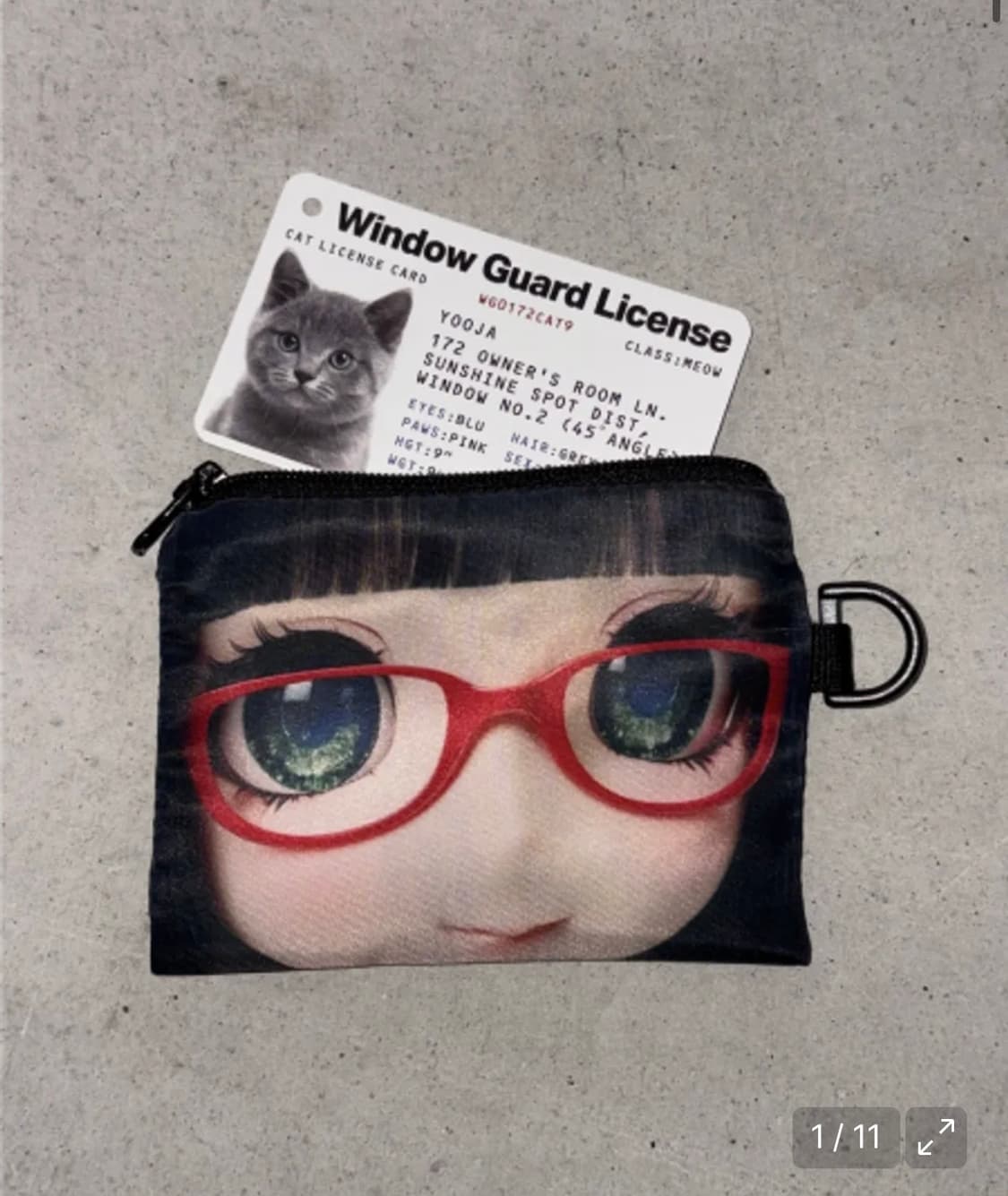 잇자바이브 - CAT GIRL CARD WALLET 상품이미지1