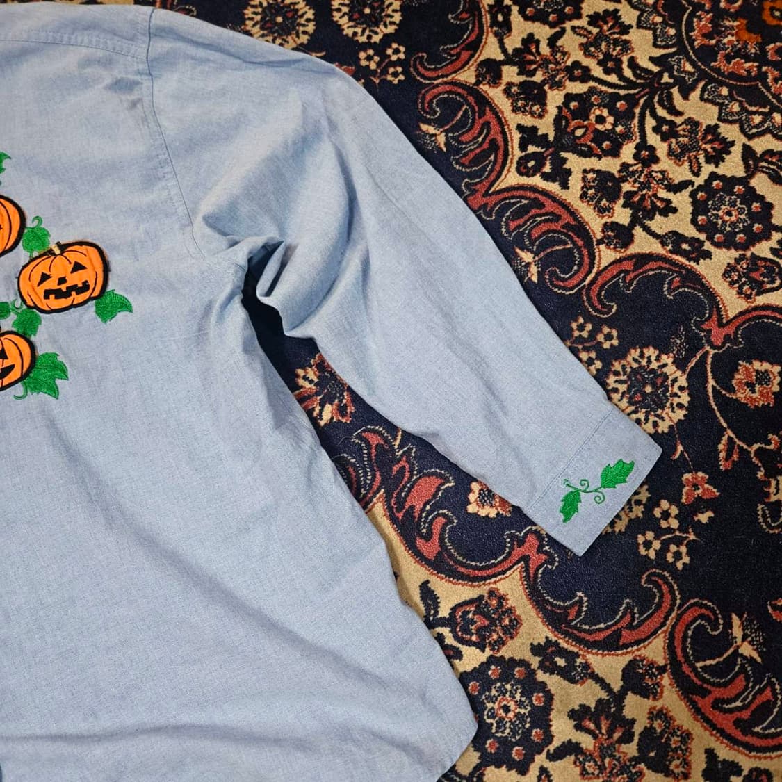 Falls Creek 90's 아메리칸 빈티지 호박 자수 루즈핏셔츠 상품이미지3