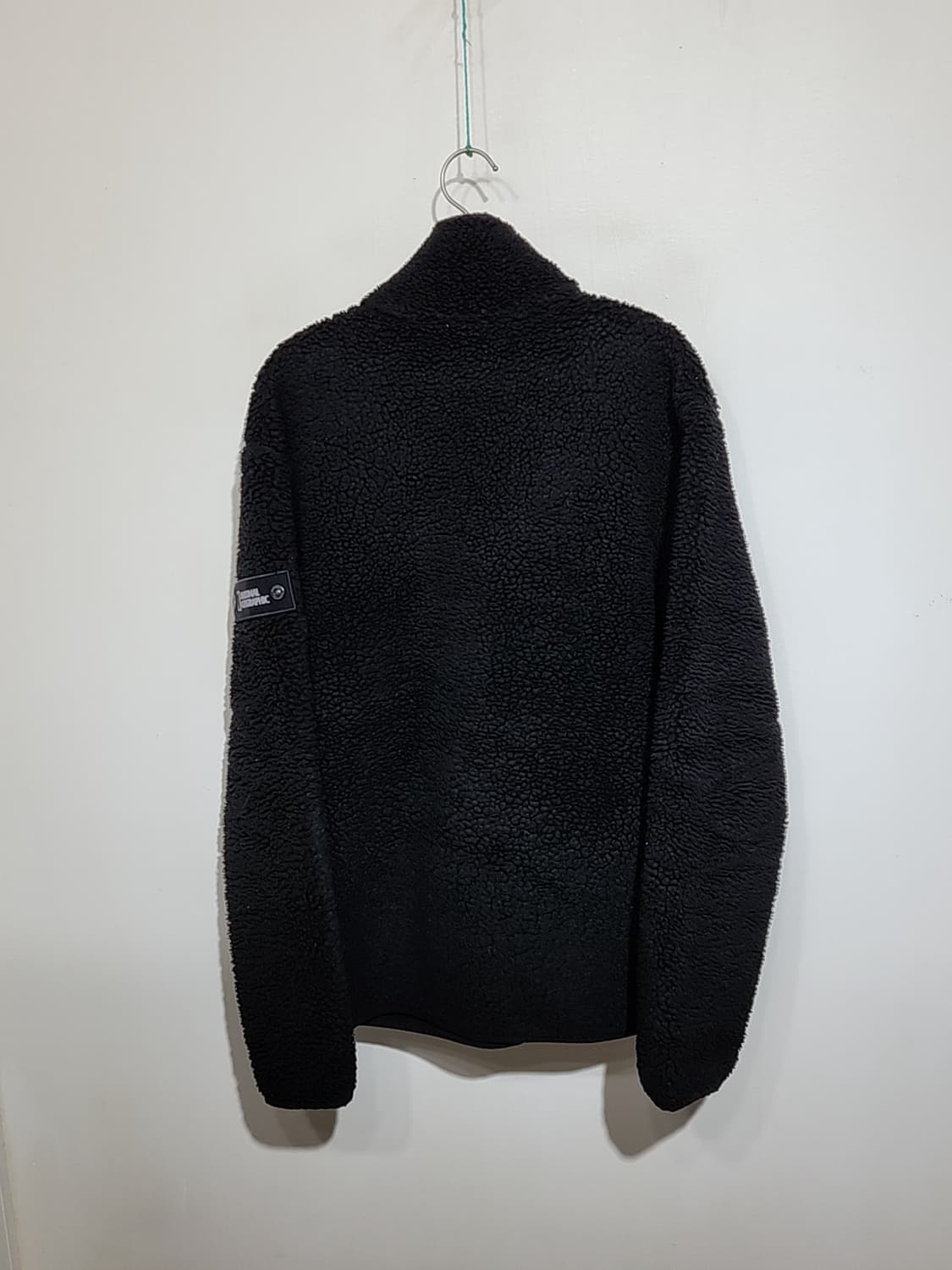 (XL) 내셔널지오그래픽 후리스 점퍼 블랙 뽀글이 플리스 와펜자켓  상품이미지7