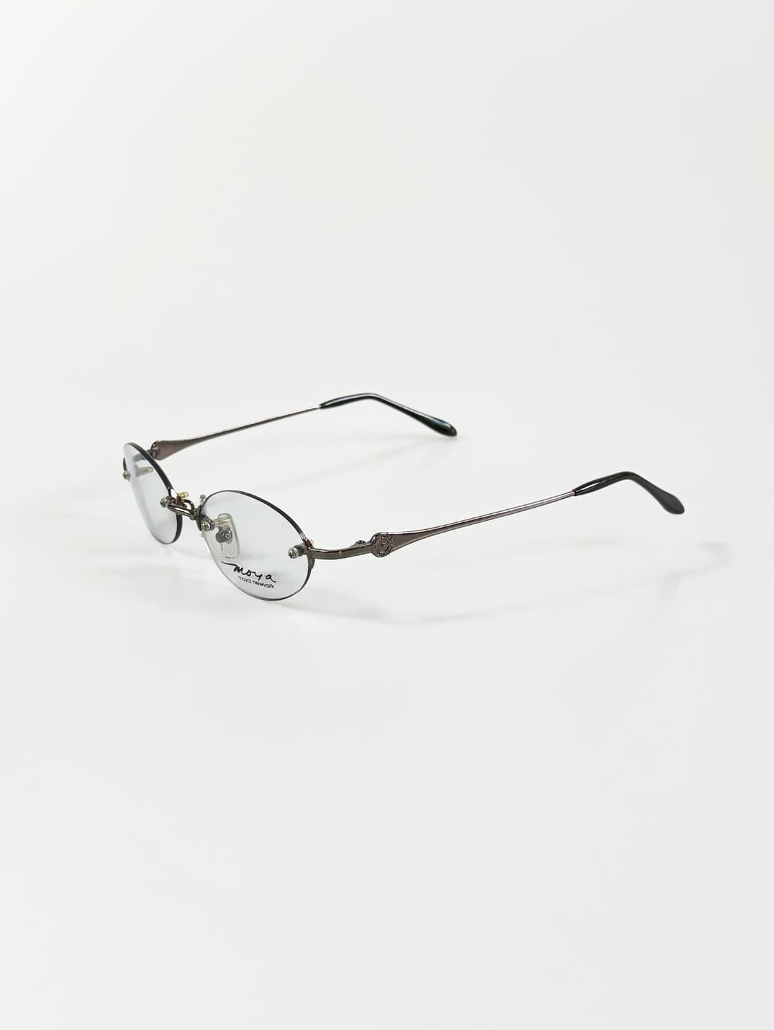 MOYA New York 오벌 무테 프레임 빈티지 안경 해 상품이미지3