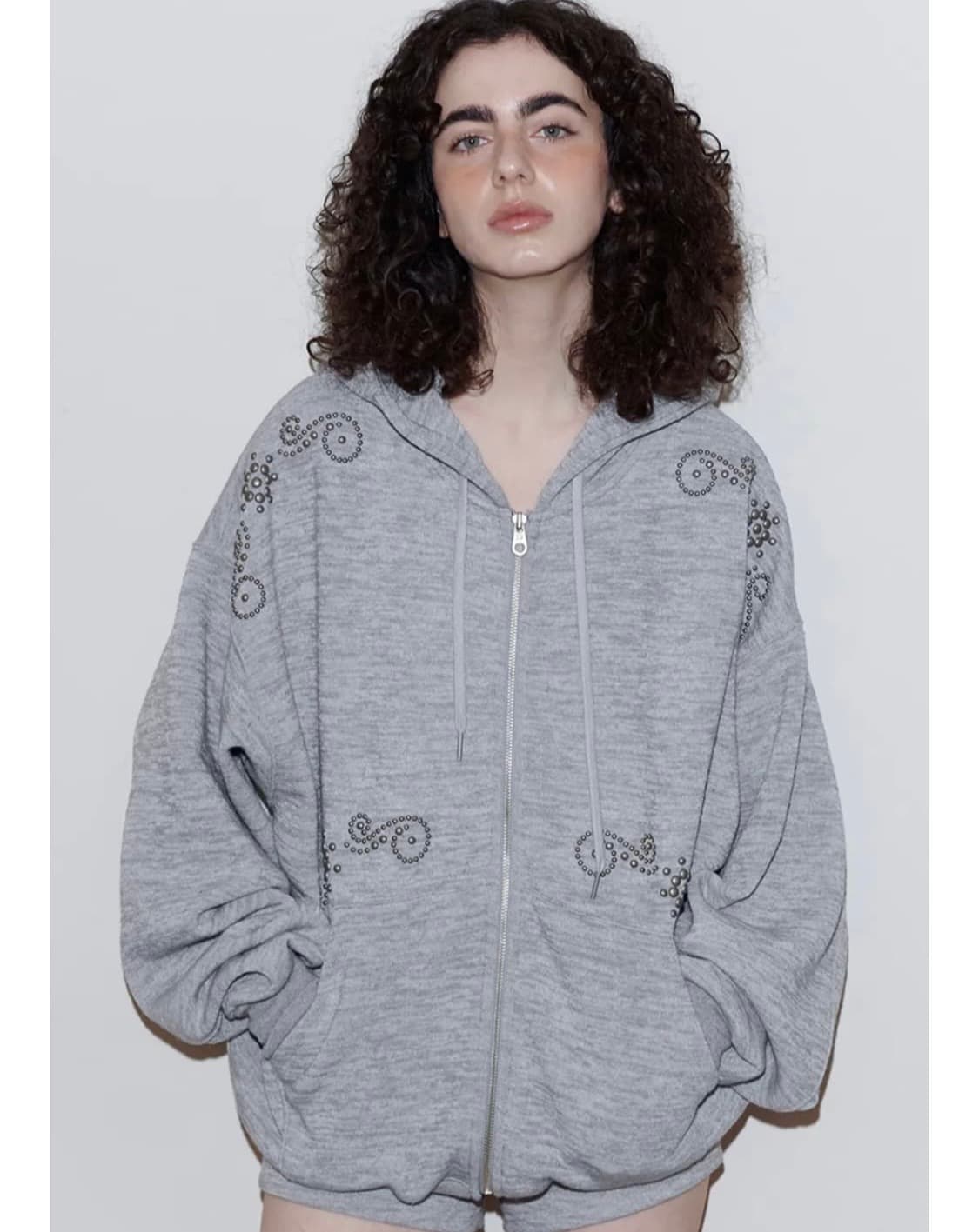 폴리수엠 오너먼트 후드집업 그레이 상품이미지1