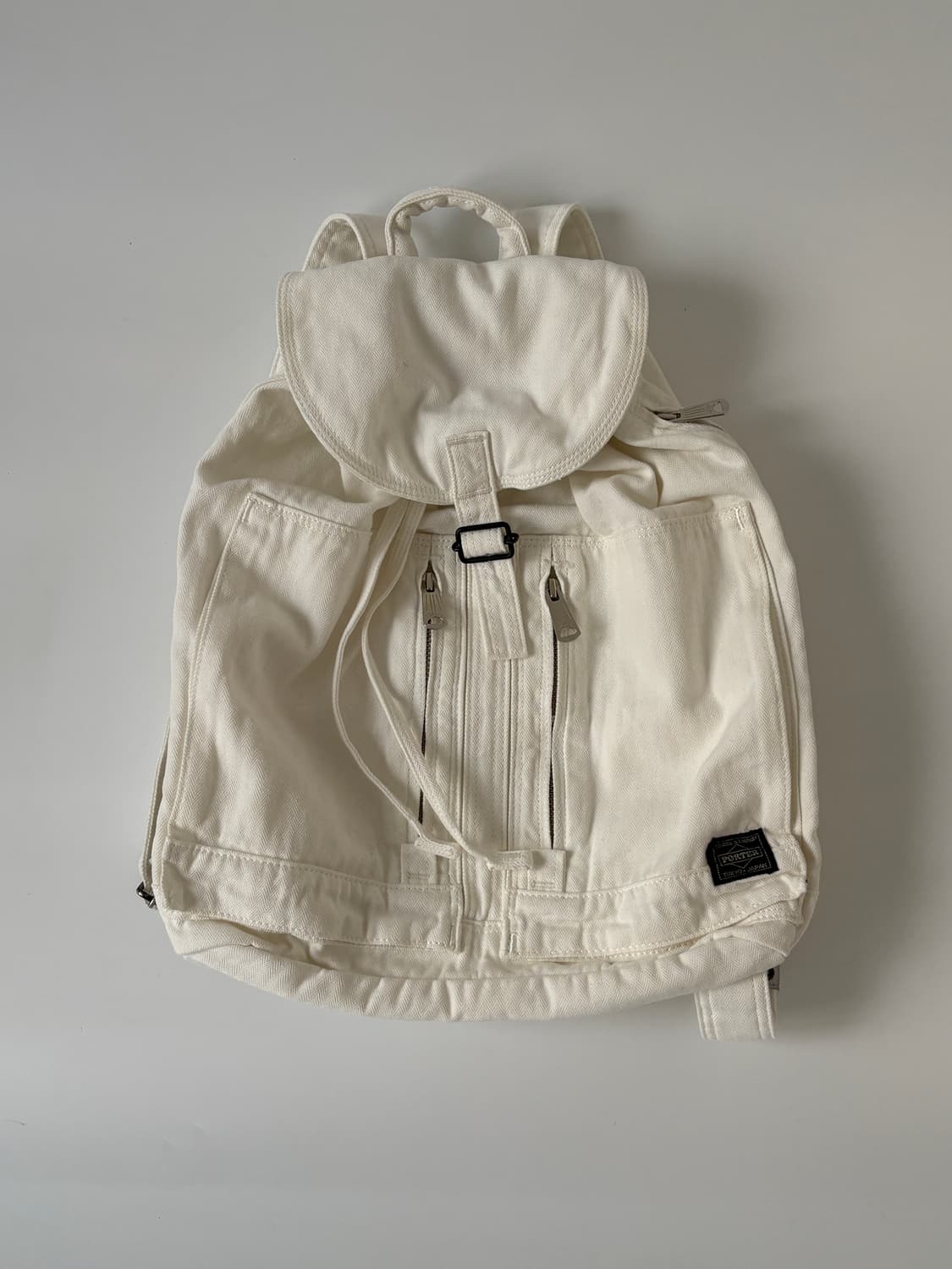 Twill Cotton Rucksack (White) 상품이미지1
