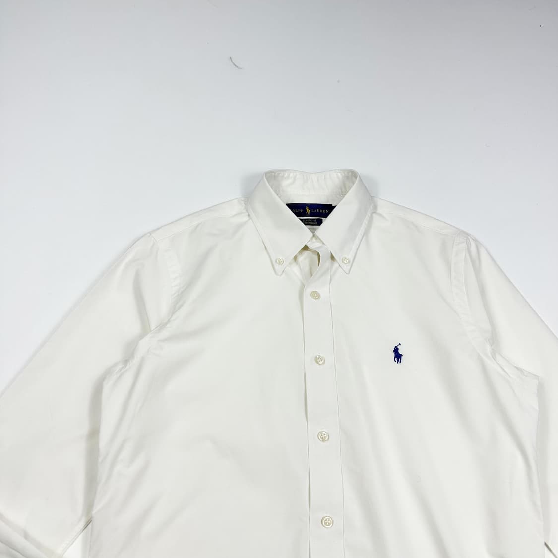 폴로 랄프로렌 클래식핏 솔리드 셔츠 화이트 S 상품이미지2
