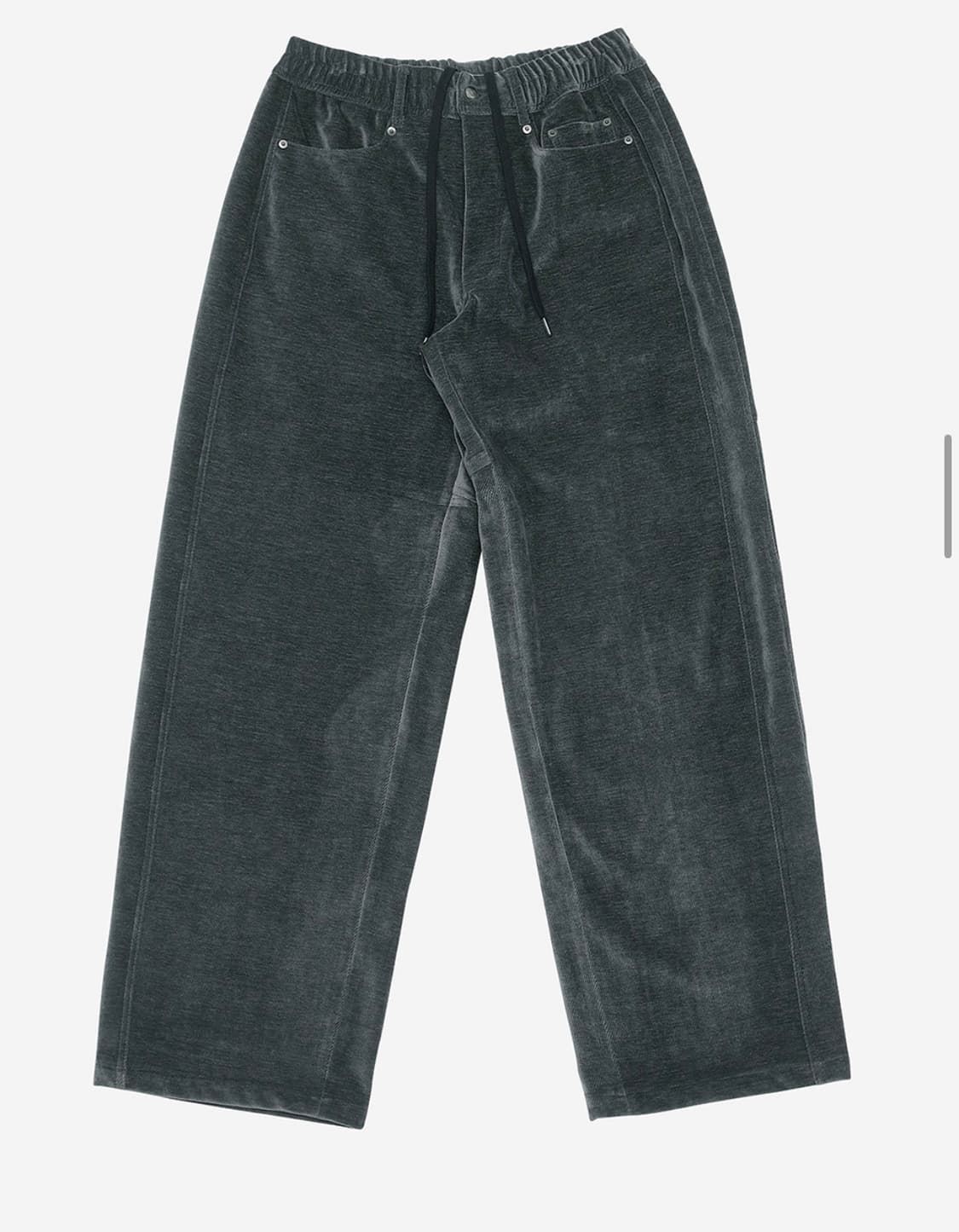 (새상품) 알렌느 드로우스트링 벨루아 팬츠 아이언 그레이 상품이미지2