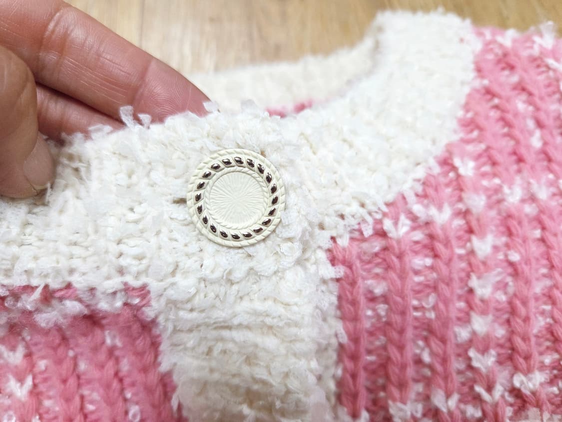 에트몽(ETMON) 장원영 트위드 니트가디건 55-66 새상품 상품이미지7