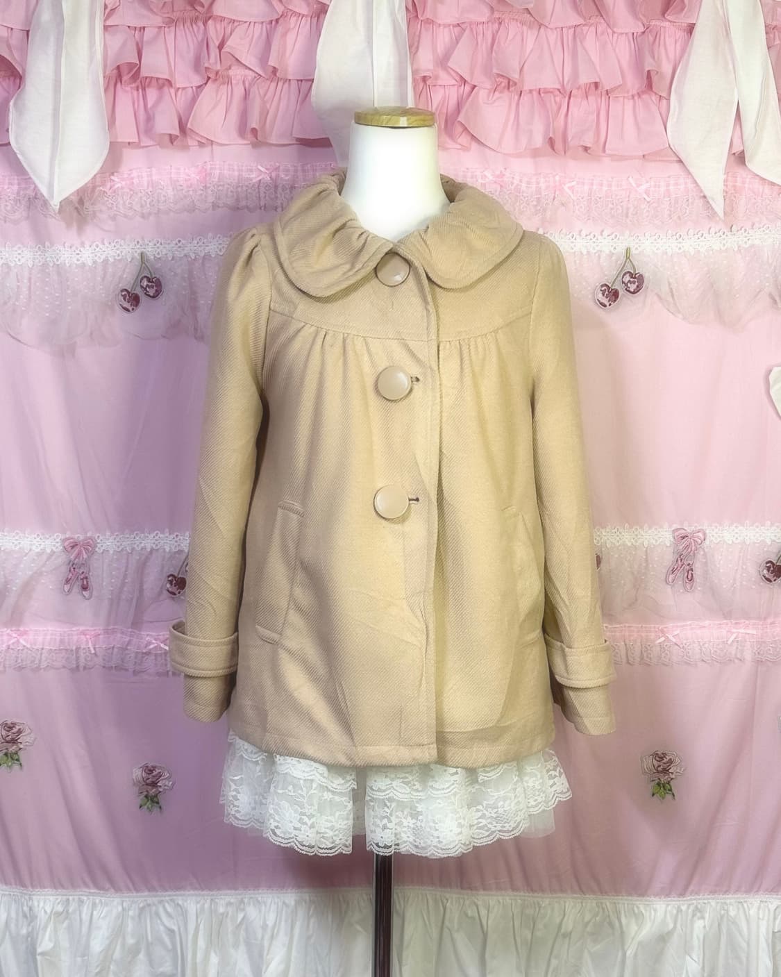 Pink oversized fit short coat 상품이미지1