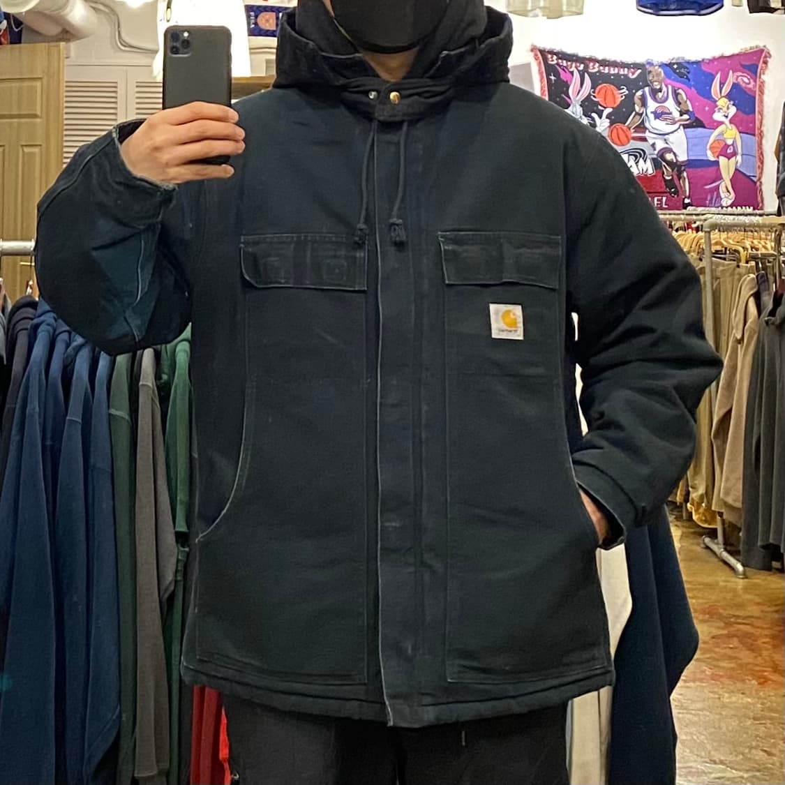 90s Made in USA 칼하트 워크 패딩자켓 상품이미지2