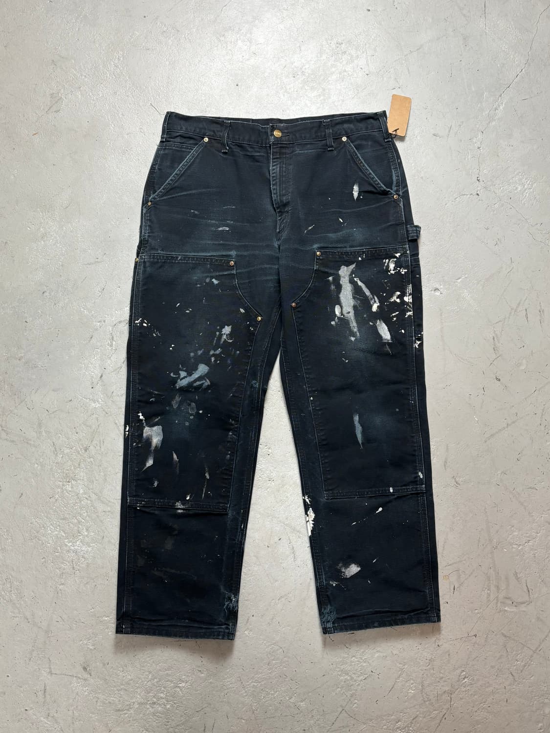 OG USA 칼하트 B01 더블니 블랙 칼하트 썩블니 워크팬츠 상품이미지2