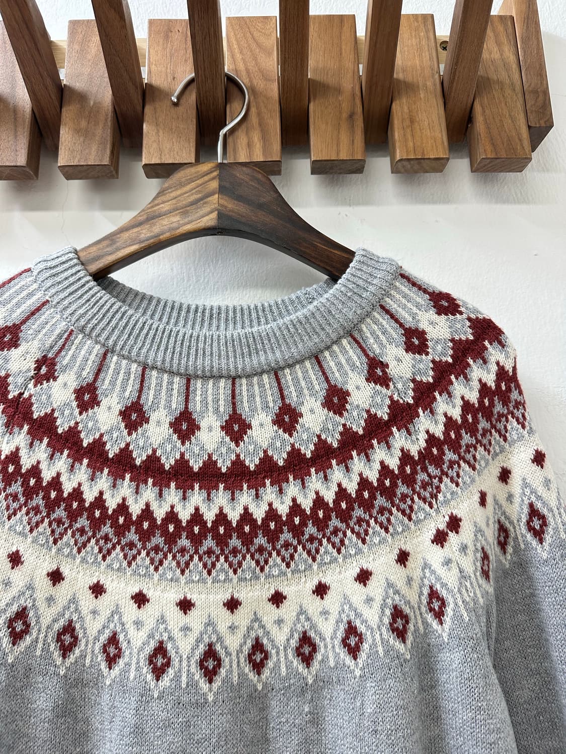 일본빈티지 어스뮤직 노르딕 패턴 스웨터 니트 상품이미지2