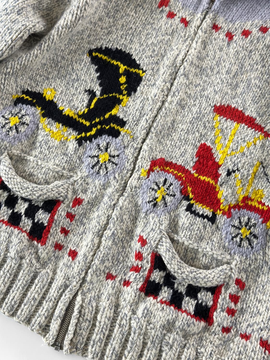 (Rare) 60s 빈티지  "Antique Autos" 코위찬 스웨터 상품이미지5