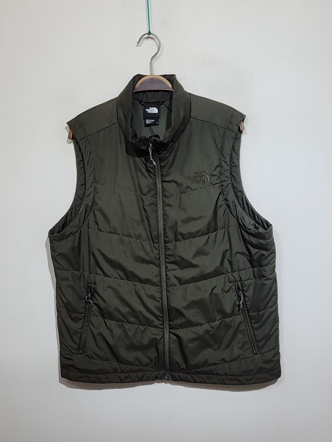 (XL) 노스페이스 패딩조끼 카키 집업 베스트 캐주얼  상품이미지1