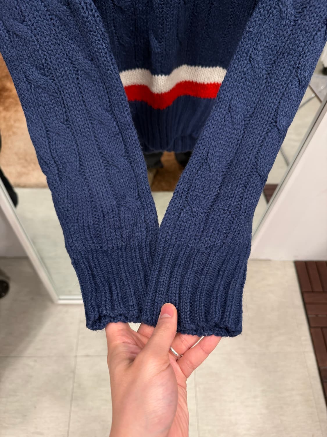 80s Lacoste 라코스테 크리켓 테니스 케이블 스웨터 상품이미지3