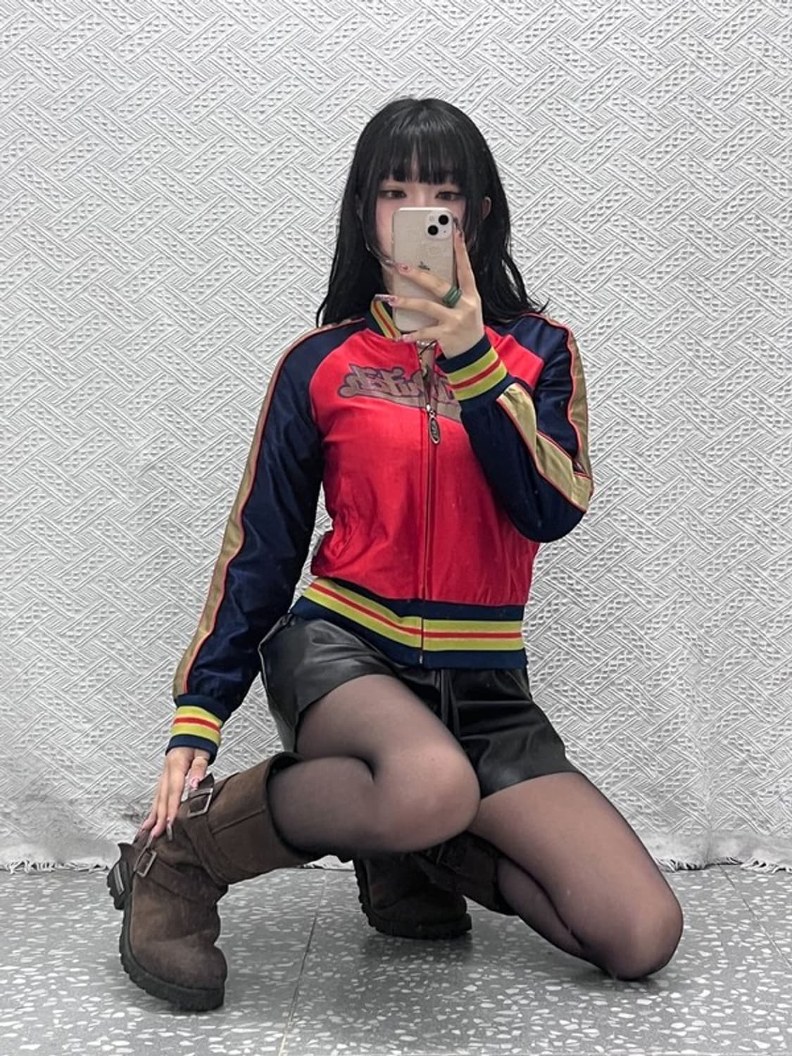 본더치 레트로 Y2K 90's 빅로고 바시티 져지 집업 M C11640 상품이미지2