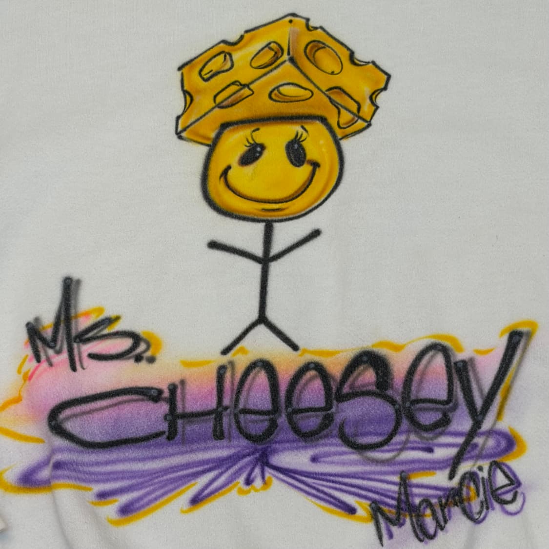 90s Made in USA 미국 빈티지 lee 스마일 치즈 맨투맨티 상품이미지4