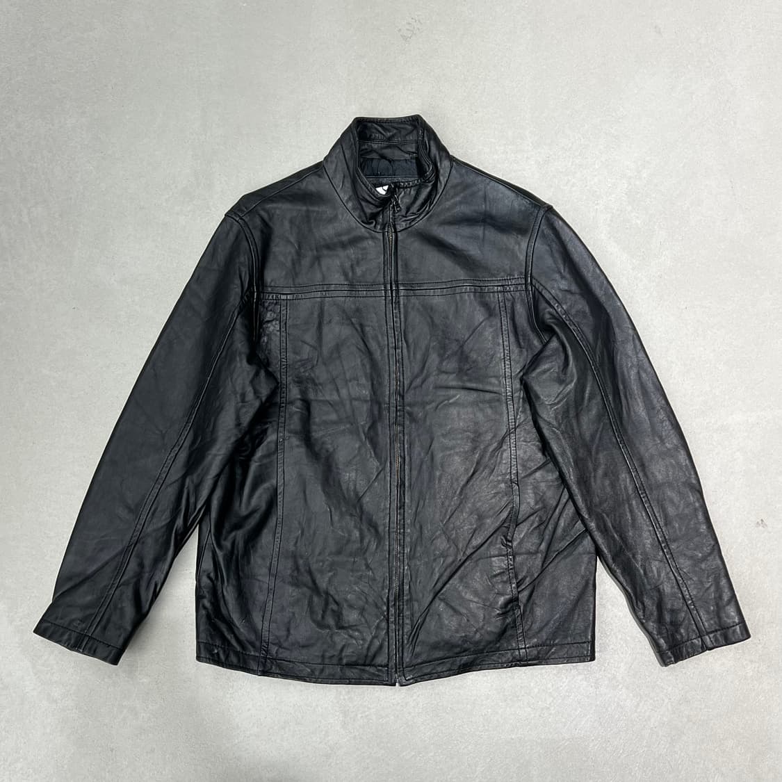 미니멀 레더자켓 s09124 상품이미지1