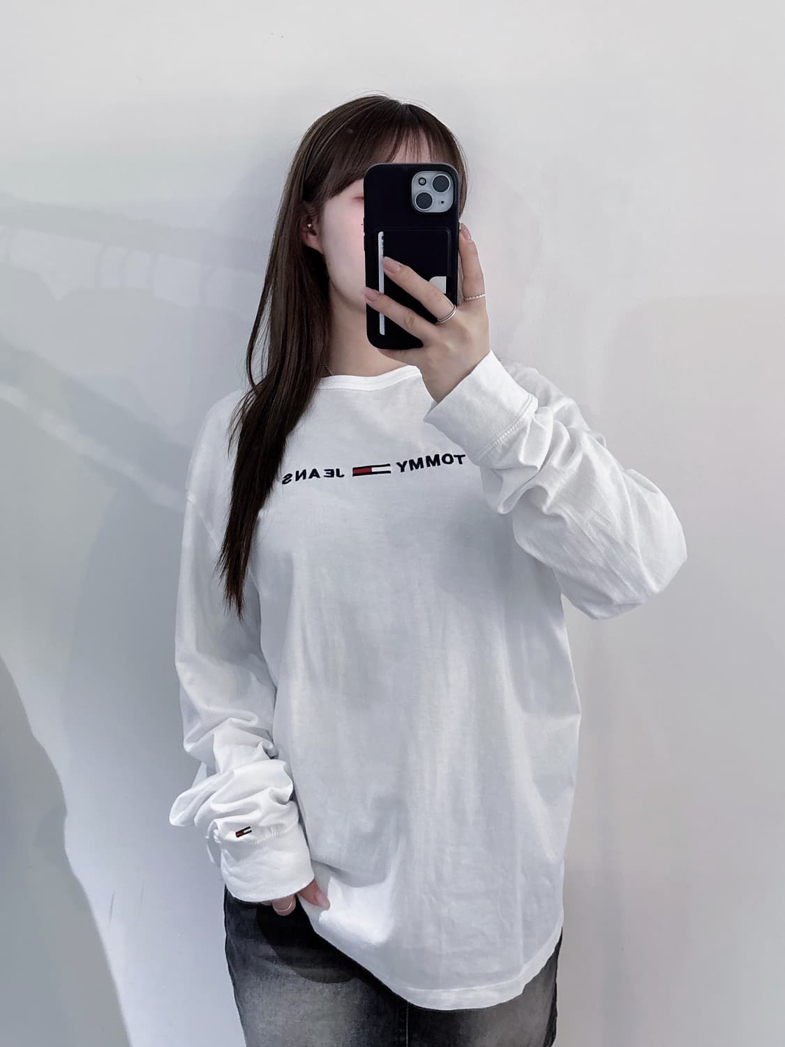 타미진스 화이트 롱슬리브 상품이미지1