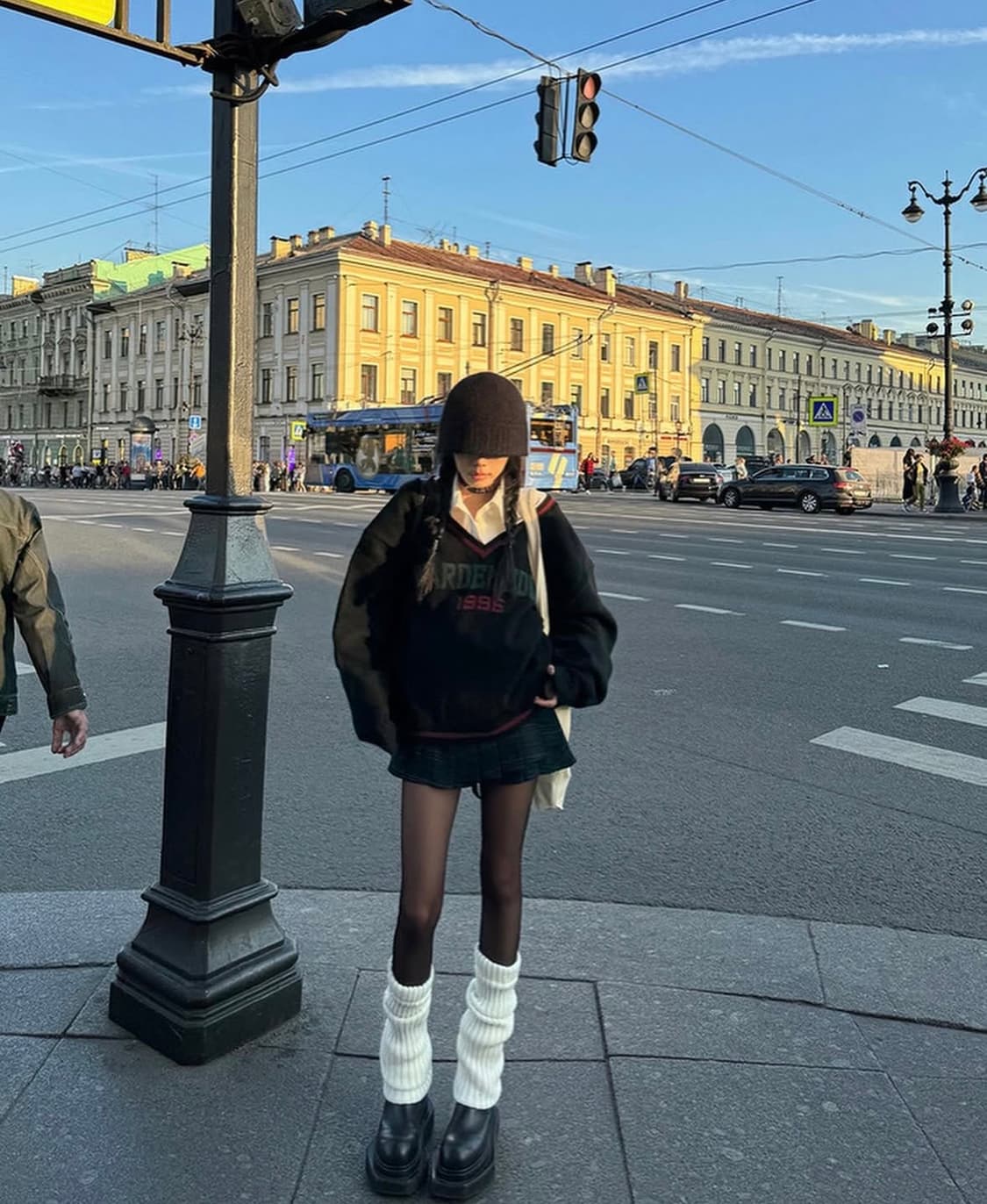 Warden edge 브이넥 니트 상품이미지3