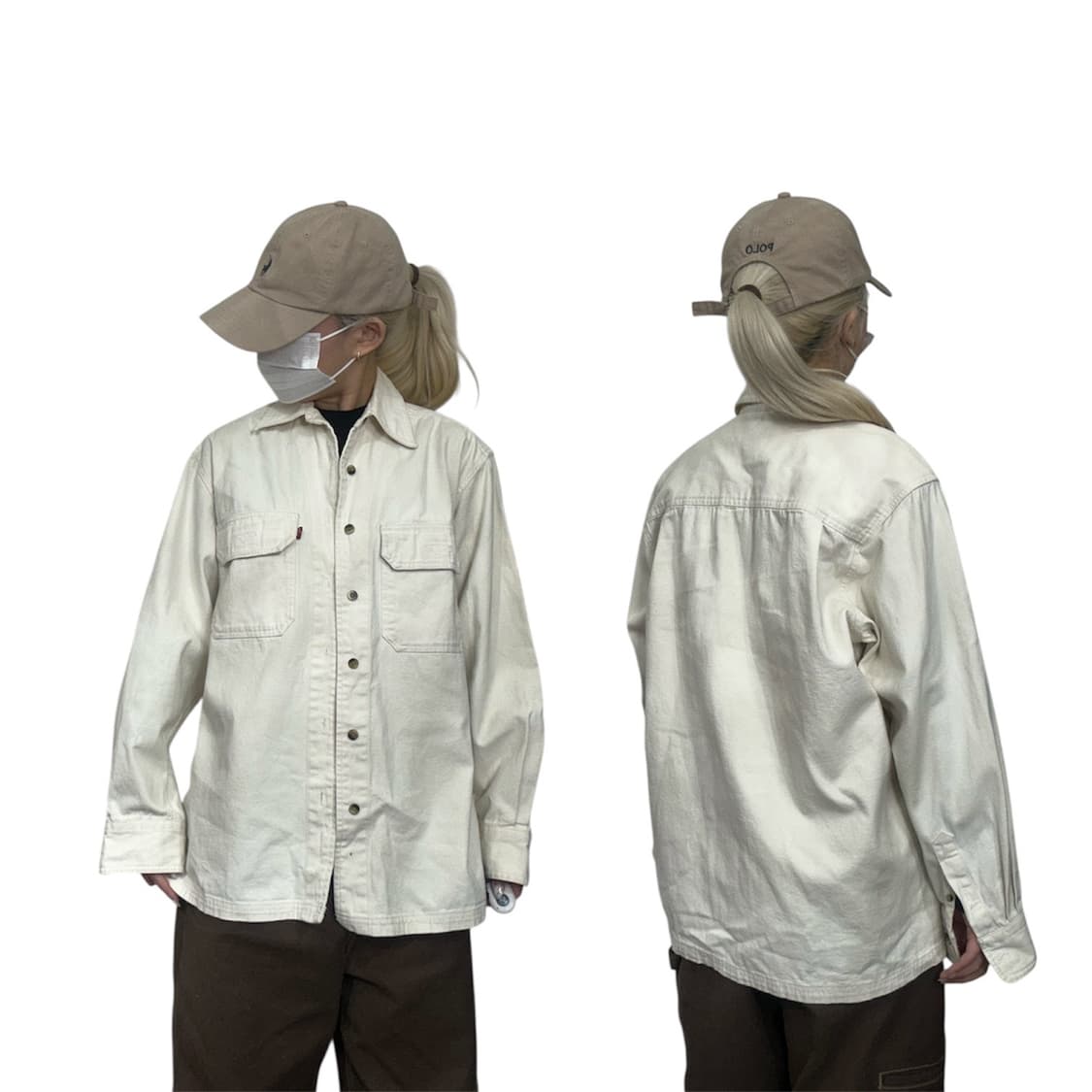 리바이스 아이보리 트러커 블루종 데님 자켓 청자켓 S 상품이미지1