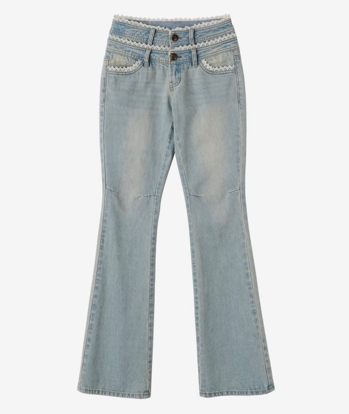 새상품) 스컬프터 더블웨이스트 부츠컷 데님 상품이미지1