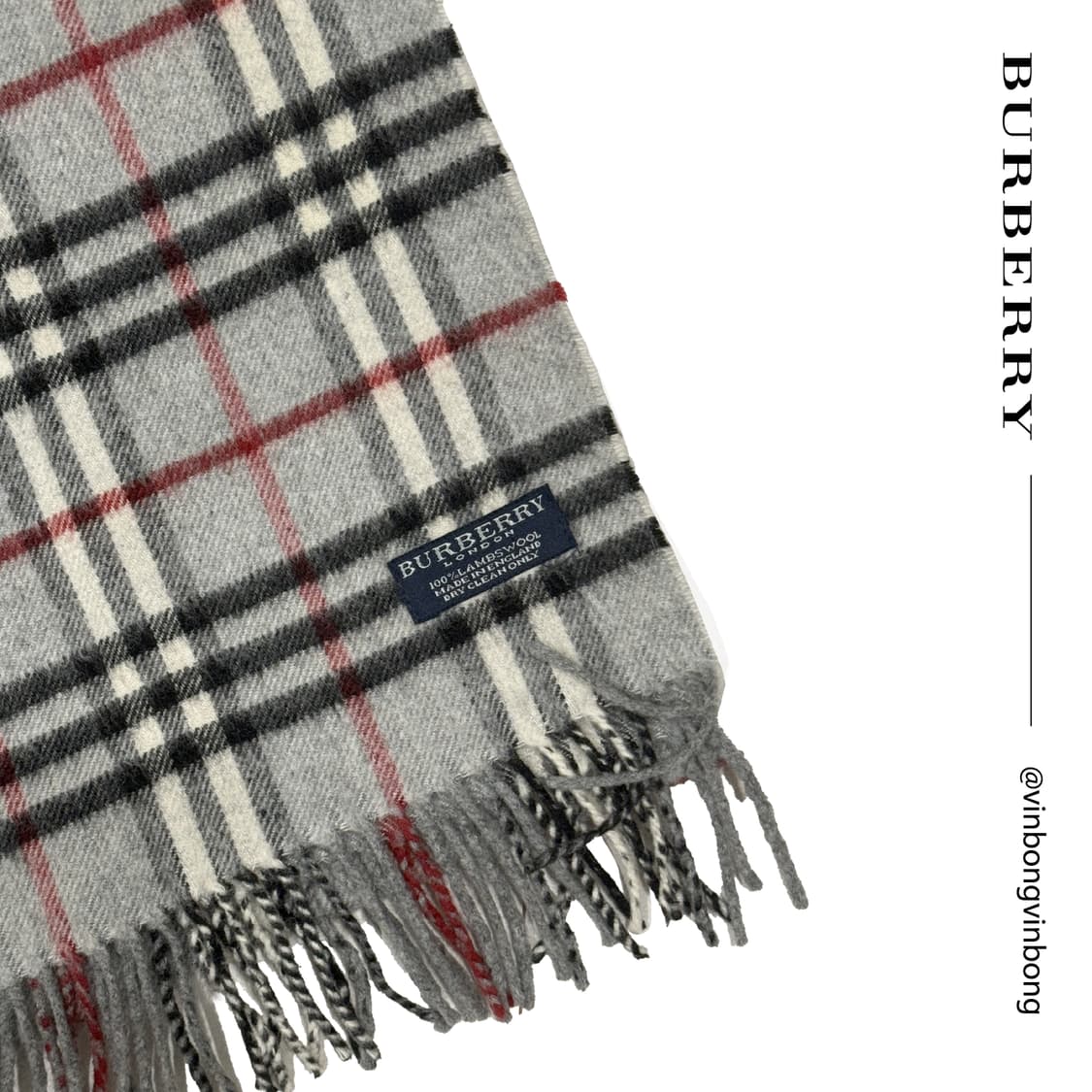 버버리 클래식 머플러 / Light gray 상품이미지1
