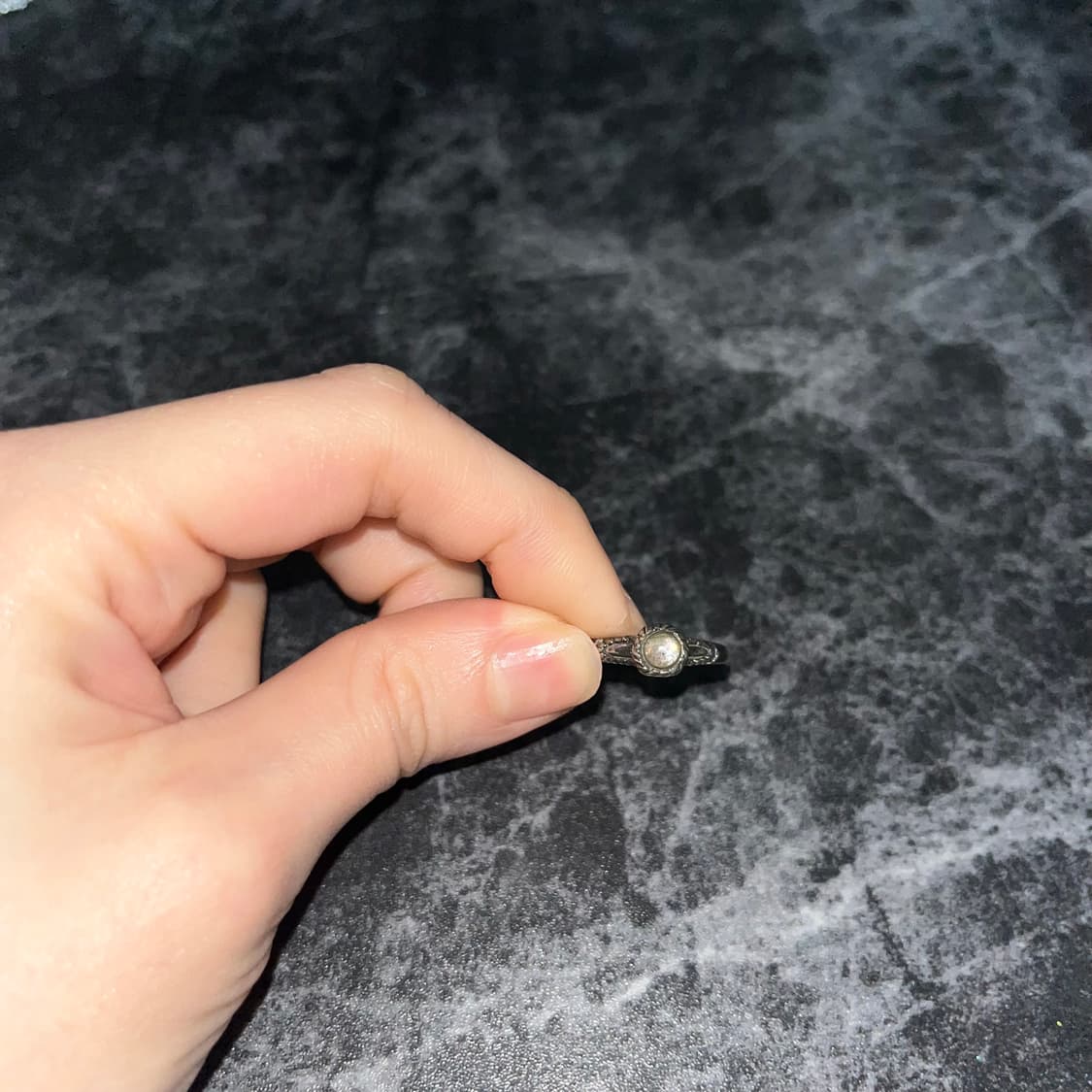 [925silver] 래브라도라이트 문양 실버 링 상품이미지4