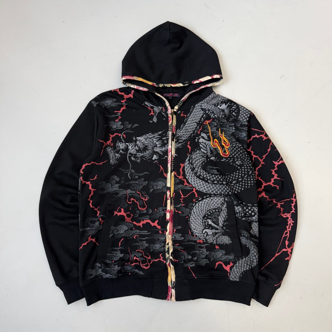JPN 제팬 드래곤 용 오리엔탈 후드집업 상품이미지2