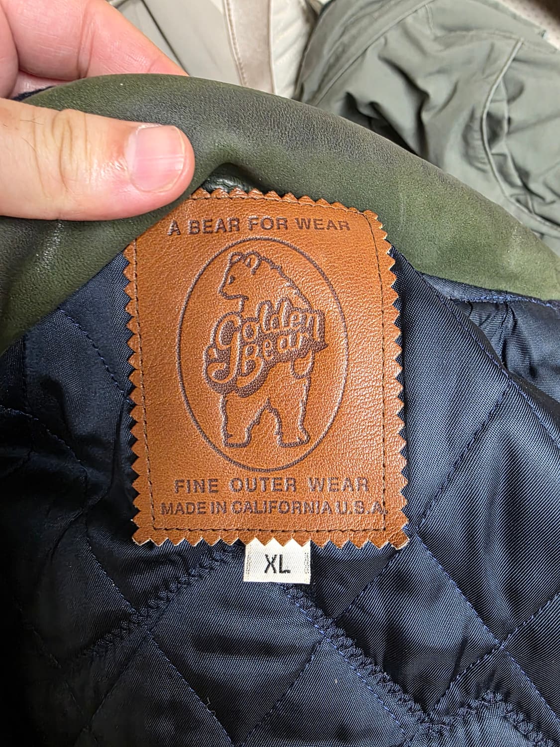 USA 골든베어 스타디움 바시티 자켓 레더 스웨이드 XL 110-115 상품이미지2