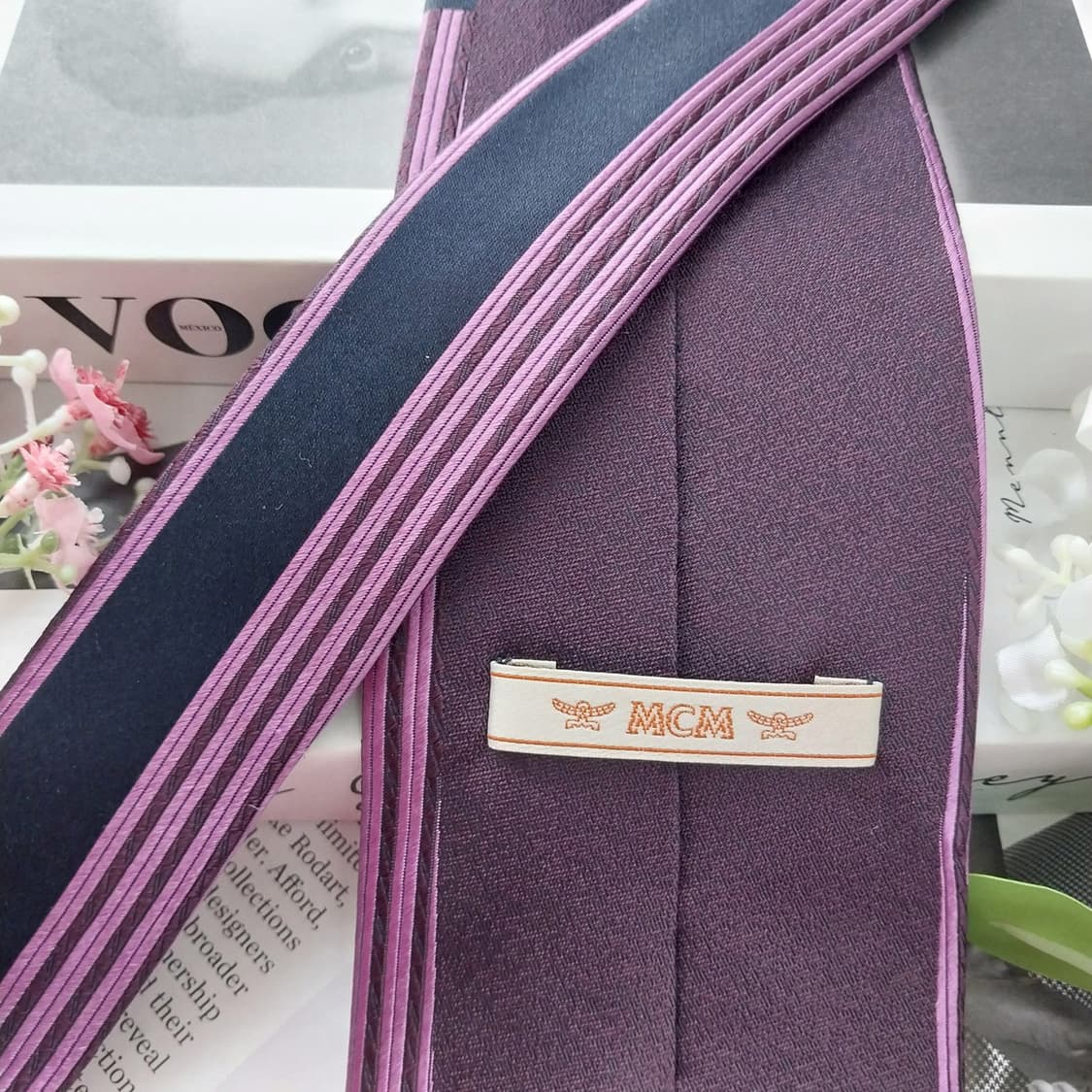 엠씨엠 실크 퍼플 스트라이프 넥타이 9.3cm A+등급 K2128
 상품이미지10
