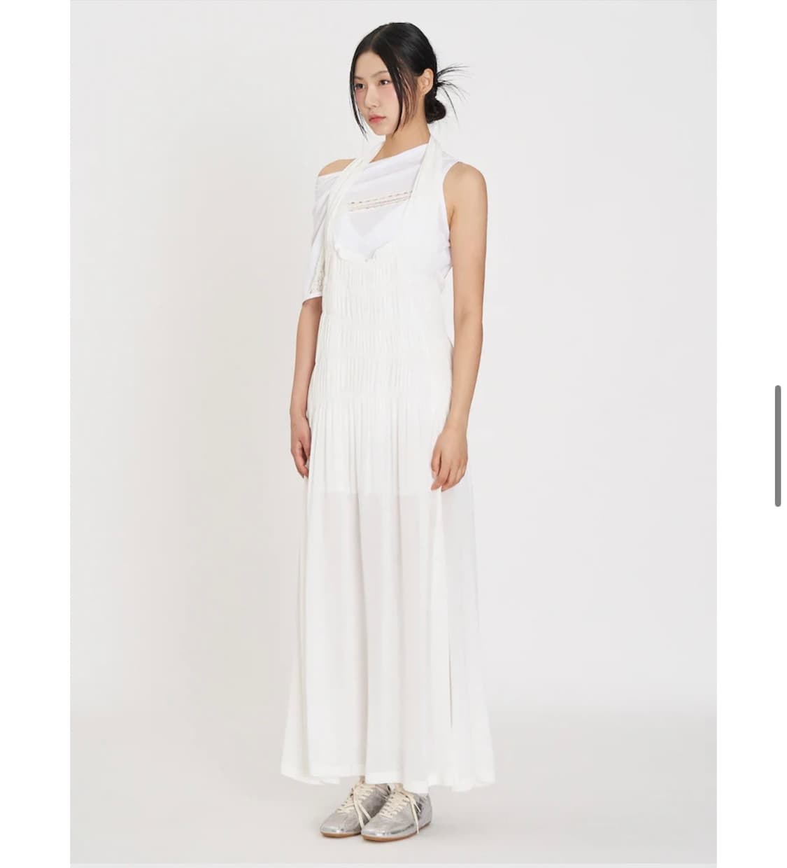 ANGGAE Halter Neck Long Dress Ivory 상품이미지2