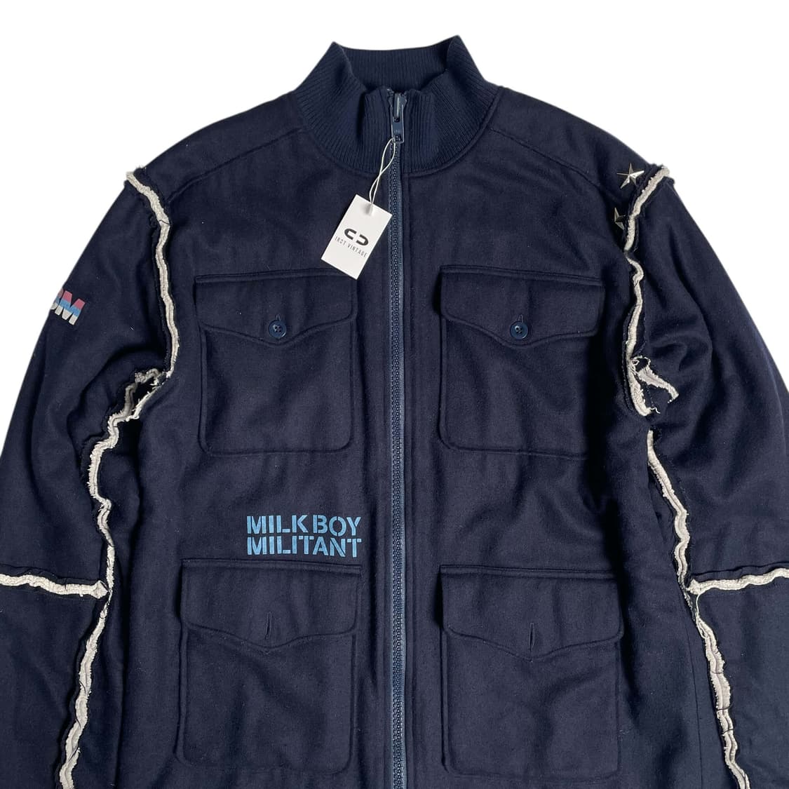 Milkboy 울블렌드 별 스냅 밀리터리 자켓 상품이미지3