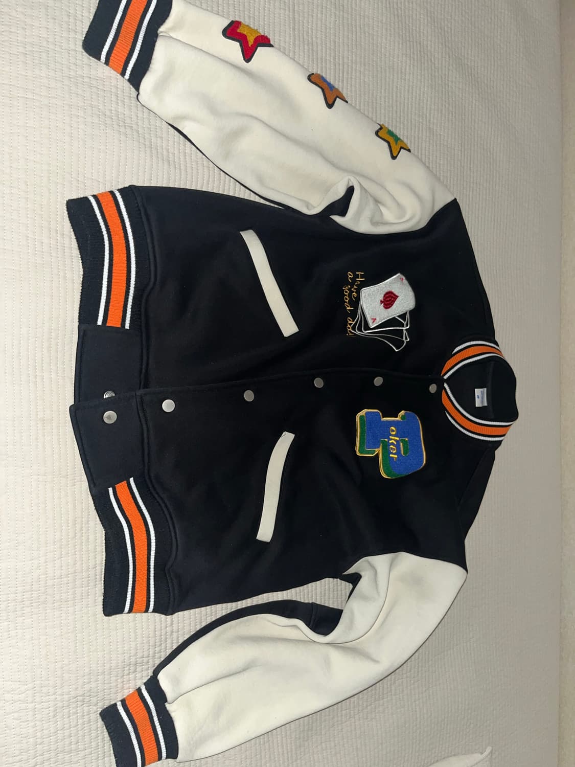 인플레이션 바시티 자켓 블랙 L 상품이미지1