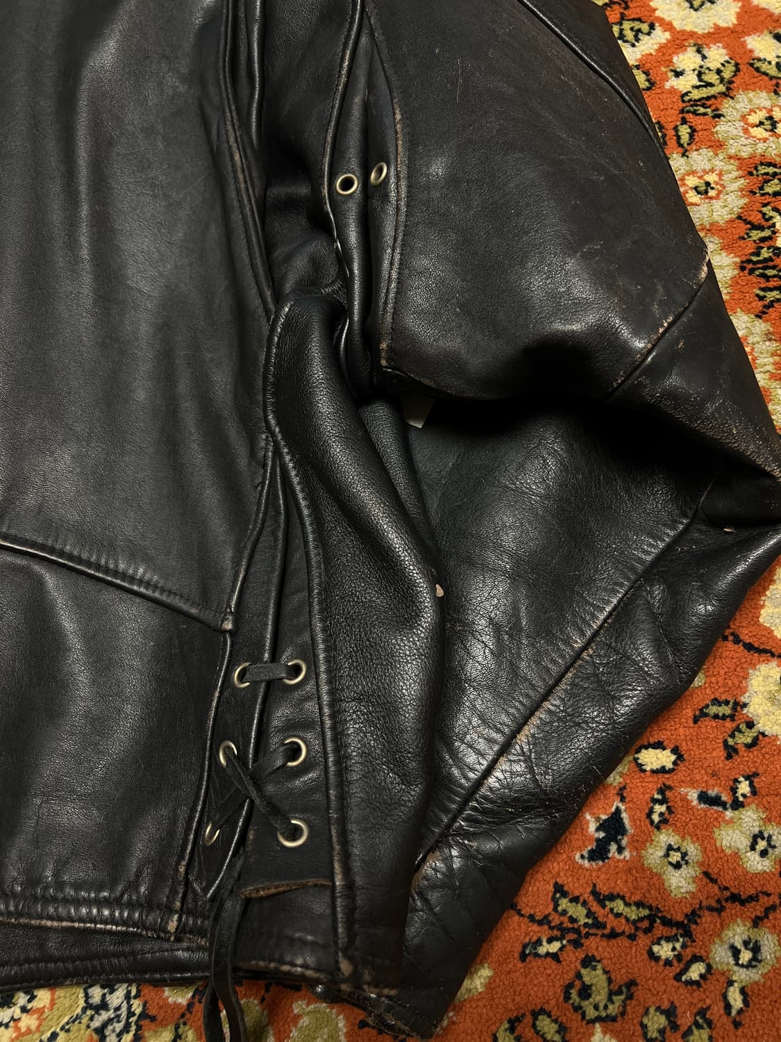 리플레이 빈티지 가죽 바이커 더블 라이더 자켓 M 상품이미지10