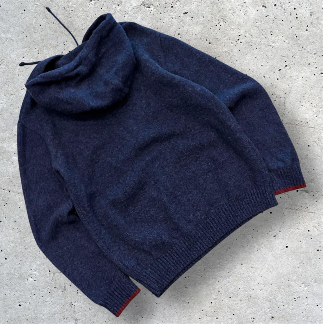 [XL] 11FW 게스 울 니트 네이비 후드 C870 상품이미지2