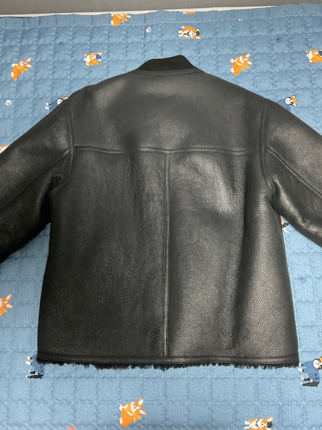 스투시 쉐어링 리버시블 봄버 레더 자켓 M 상품이미지4