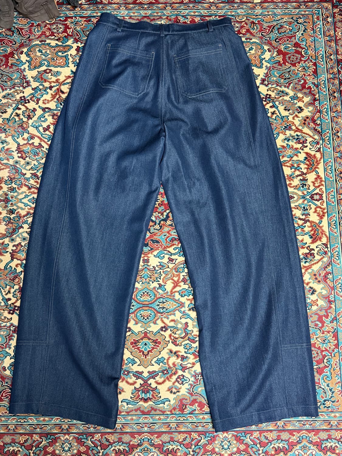 비긴202 원턱 와이드 라이크 데님 팬츠 인디고 사이즈2 상품이미지2