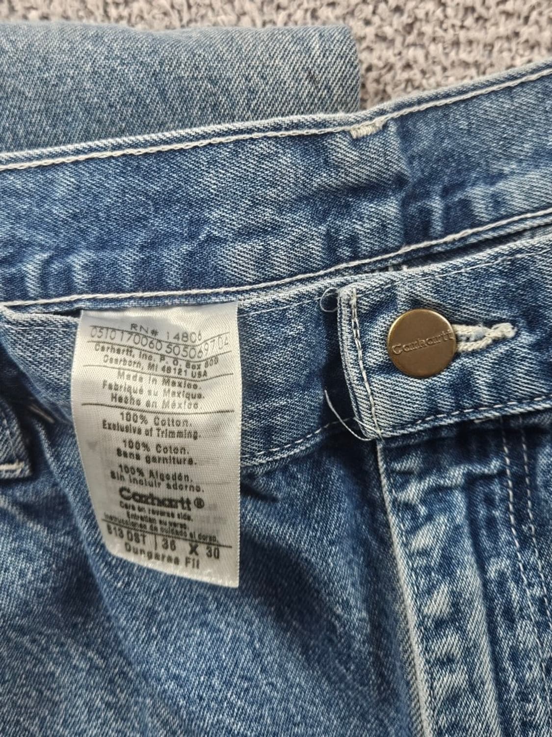 칼하트 데님 카펜터 워크 팬츠 ( 36X30 ) / 11307 상품이미지7