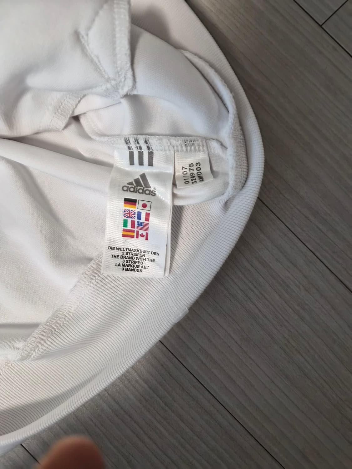 [정품] 아디다스 올드스쿨 빅로고 트랙탑 (화이트/카키) 상품이미지5