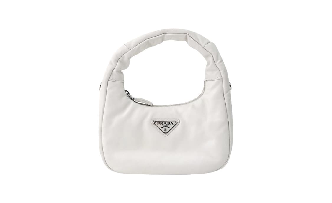 PRADA 프라다 패딩 소프트 나파 가죽 미니백 핸드백 크로스백 화이트 상품이미지1