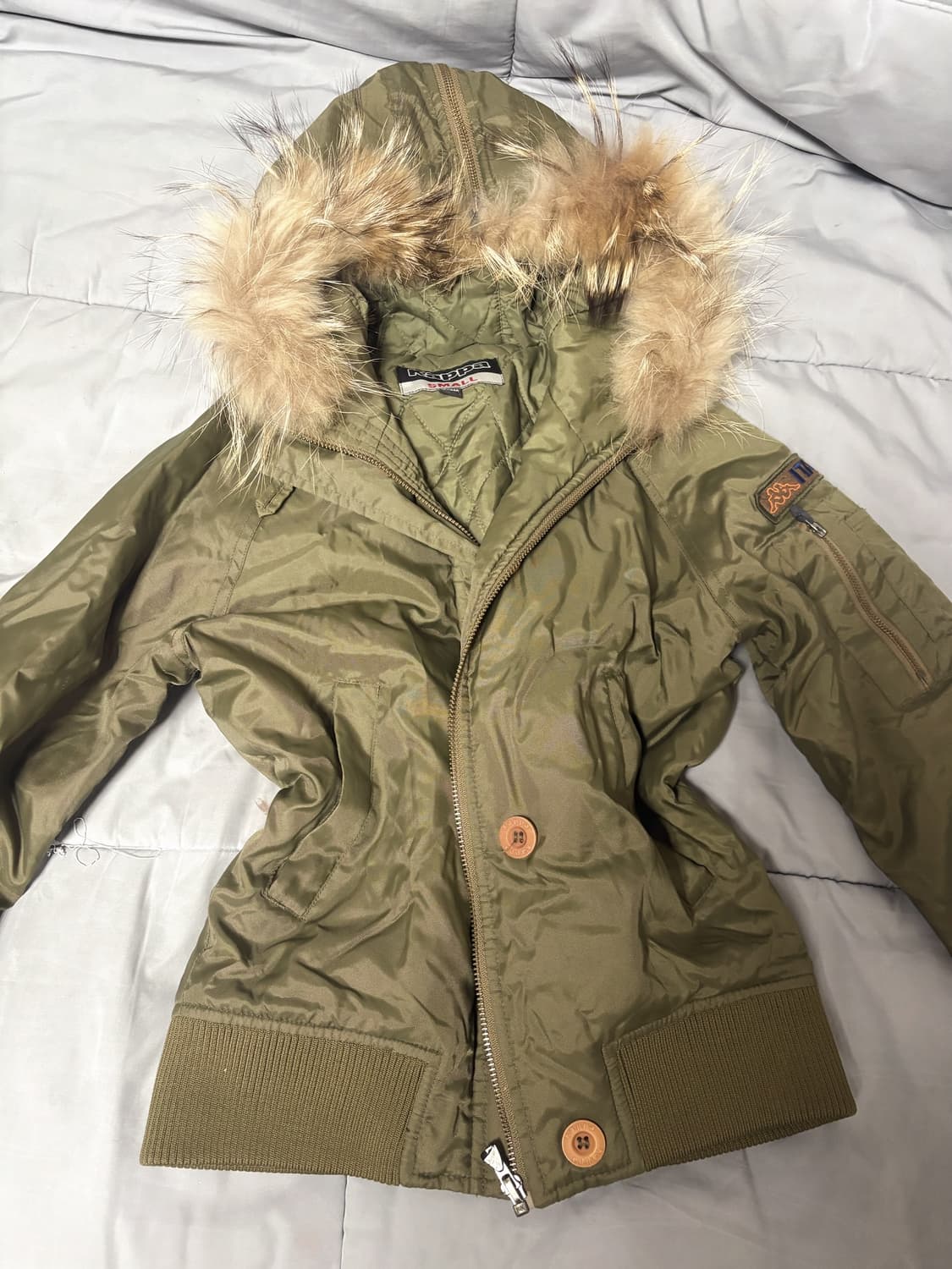 카파 이탈리아 점퍼 카키 털 상품이미지1