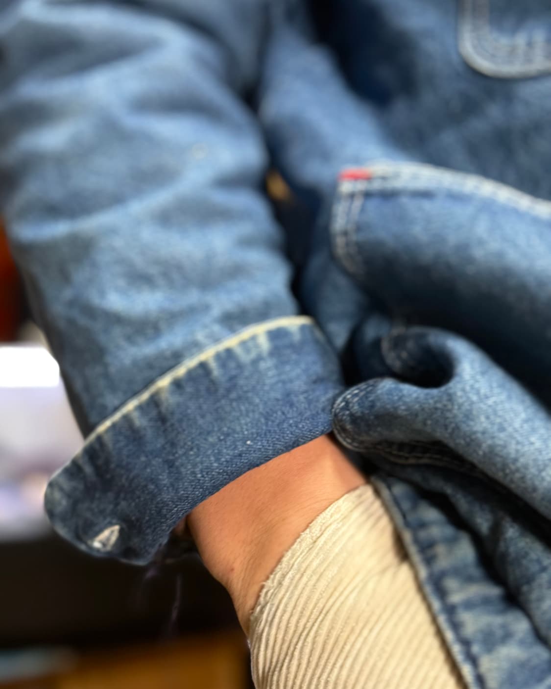 70-80‘s 빅밴 by 랭글러 블랑캣 라인드 데님 초어 자켓 40 상품이미지10