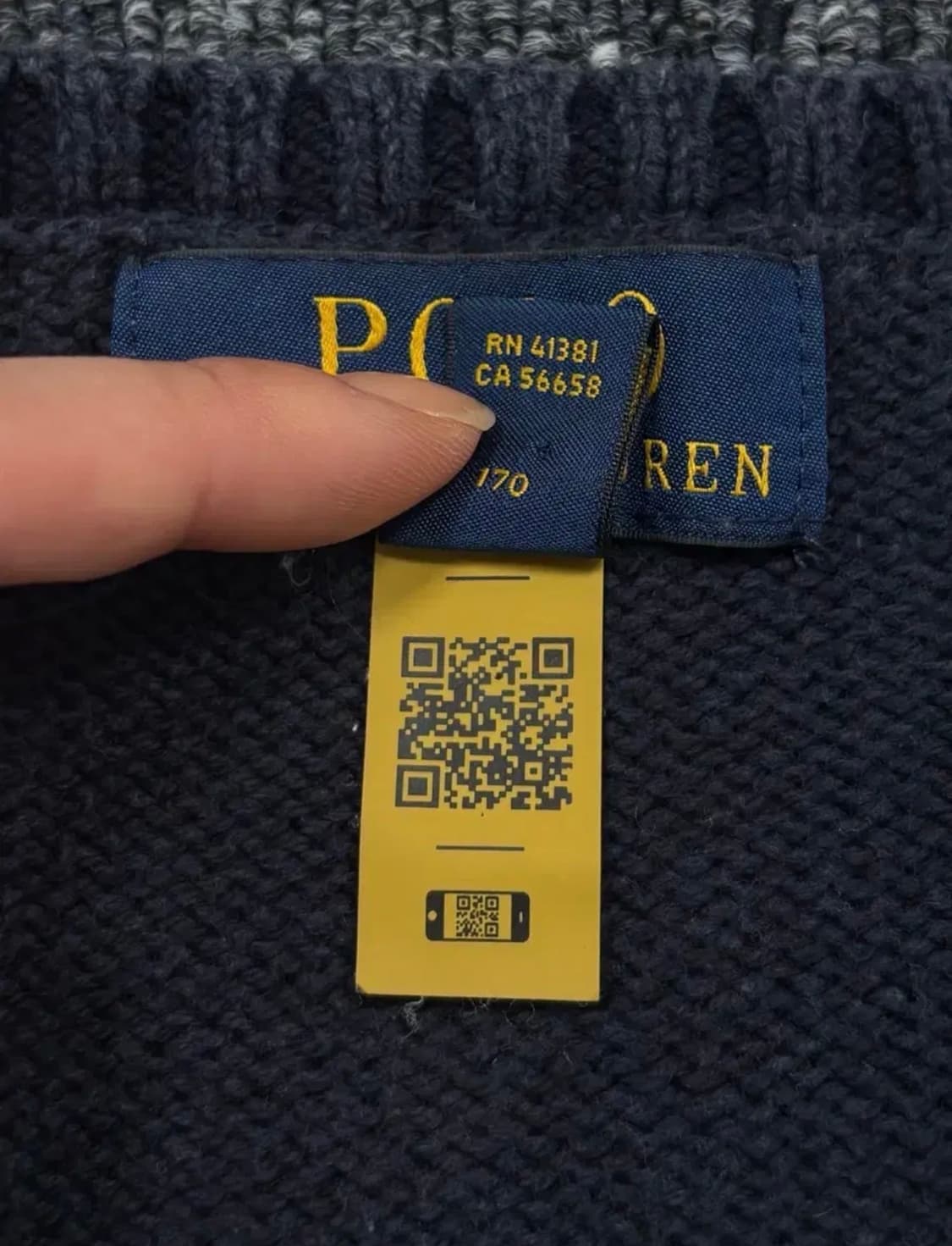 폴로 QR 네이비 베어 니트 상품이미지4