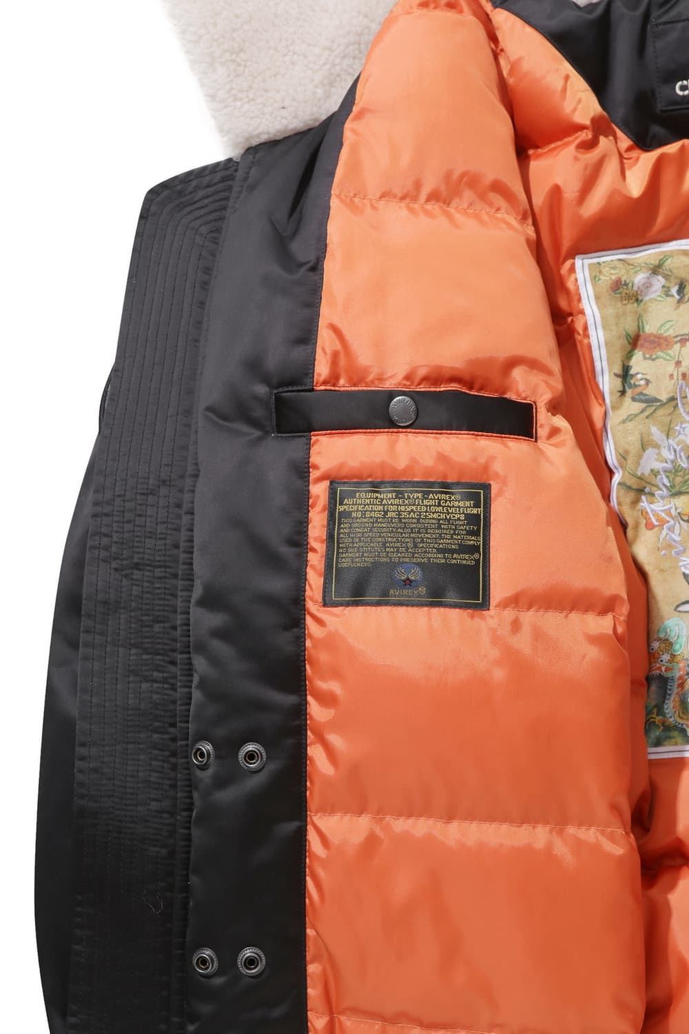 아비렉스x커스텀멜로우 B-15 구스다운 항공 점퍼 패딩 상품이미지8